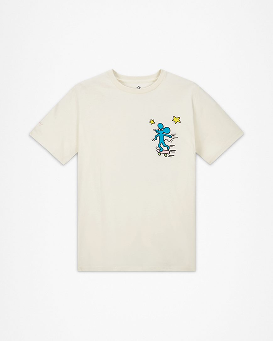 Camiseta Converse x Keith Haring Mouse Feminino Bege | PT B0840TP